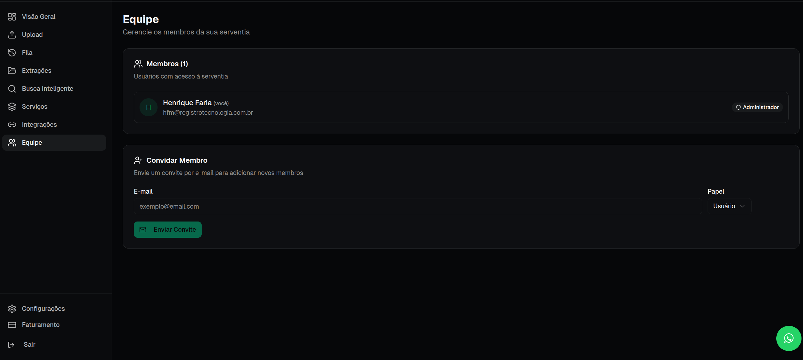 Gerenciamento de equipe